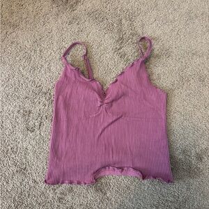 Urban Outfitters Mauve Ribbed Top